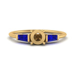 Load image into Gallery viewer, semi-mount-bar-baguette-3-stone-sapphire-engagement-ring-in-FDENS100SMRGSABL-NL-YG