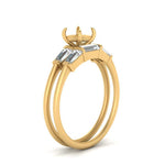 Load image into Gallery viewer, semi-mount-bar-set-diamond-ring-with-matching-3-baguette-wedding-band-in-FDENS100SM-NL-YG