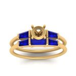 Load image into Gallery viewer, semi-mount-bar-set-sapphire-ring-with-matching-3-baguette-wedding-band-in-FDENS100SMGSABL-NL-YG