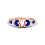 Load image into Gallery viewer, semi-mount-big-floral-vintage-sapphire-engagement-ring-in-rose-gold-fdenr11603smrgsablsleep-nl-rg.jpg?v=1764930431