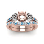 Load image into Gallery viewer, semi-mount-celtic-diamond-wedding-ring-set-with-blue-topaz-in-14K-rose-gold-FDENS2255B1SMGICBLTOANGLE5-NL-RG?v=1757057025