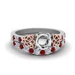 Load image into Gallery viewer, semi-mount-celtic-diamond-wedding-ring-set-with-ruby-in-14K-white-gold-FDENS2255B1SMGRUDR-NL-WG?v=1757057026