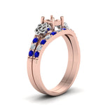 Load image into Gallery viewer, semi-mount-celtic-diamond-wedding-ring-set-with-sapphire-in-14K-rose-gold-FDENS2255B1SMGSABLANGLE2-NL-RG?v=1757057026
