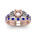 Load image into Gallery viewer, semi-mount-celtic-diamond-wedding-ring-set-with-sapphire-in-14K-rose-gold-FDENS2255B1SMGSABLANGLE5-NL-RG?v=1757057026