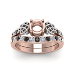 Load image into Gallery viewer, semi-mount-celtic-wedding-ring-set-with-black-diamond-in-14K-rose-gold-FDENS2255B1SMGBLACKANGLE5-NL-RG?v=1757057026