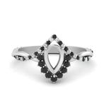Load image into Gallery viewer, semi-mount-crown-halo-black-diamond-engagement-ring-in-FD10008SMRGBLACKANGLE3-NL-WG