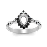 Load image into Gallery viewer, semi-mount-crown-halo-black-diamond-engagement-ring-in-FD10008SMRGBLACKANGLE3-NL-WG