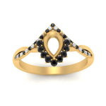 Load image into Gallery viewer, semi-mount-crown-halo-black-diamond-engagement-ring-in-FD10008SMRGBLACKANGLE3-NL-YG