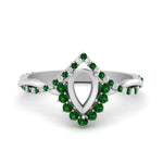 Load image into Gallery viewer, semi-mount-crown-halo-emerald-engagement-ring-in-FD10008SMRGEMGRANGLE3-NL-WG