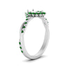Load image into Gallery viewer, semi-mount-crown-halo-emerald-engagement-ring-in-FD10008SMRGEMGRANGLE3-NL-WG