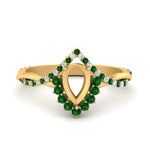 Load image into Gallery viewer, semi-mount-crown-halo-emerald-engagement-ring-in-FD10008SMRGEMGRANGLE3-NL-YG