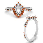 Load image into Gallery viewer, semi-mount-crown-halo-orange-sapphire-engagement-ring-in-FD10008SMRGSAORANGLE3-NL-WG