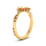 Load image into Gallery viewer, semi-mount-crown-halo-orange-sapphire-engagement-ring-in-FD10008SMRGSAORANGLE3-NL-YG