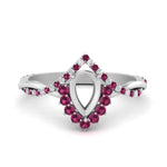 Load image into Gallery viewer, semi-mount-crown-halo-pink-sapphire-engagement-ring-in-FD10008SMRGSADRPIANGLE3-NL-WG