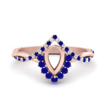 Load image into Gallery viewer, semi-mount-crown-halo-sapphire-engagement-ring-in-FD10008SMRGSABLANGLE3-NL-RG