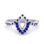 Load image into Gallery viewer, semi-mount-crown-halo-sapphire-engagement-ring-in-FD10008SMRGSABLANGLE3-NL-WG