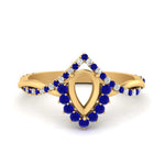 Load image into Gallery viewer, semi-mount-crown-halo-sapphire-engagement-ring-in-FD10008SMRGSABLANGLE3-NL-YG