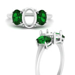 Load image into Gallery viewer, semi-mount-emerald-3-stone-basket-engagement-ring-in-white-gold-FD10416SMRGEMGRANGLE3-NL-WG