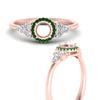 Load image into Gallery viewer, semi-mount-halo-cluster-accent-emerald-engagement-ring-in-rose-gold-FD10512SMRGEMGRANGLE3-NL-RG.jpg?v=1770117494