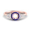 Load image into Gallery viewer, semi-mount-halo-cluster-accent-sapphire-engagement-ring-in-rose-gold-FD10512SMRGSABL-NL-RG.jpg?v=1770117494