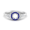 Load image into Gallery viewer, semi-mount-halo-cluster-accent-sapphire-engagement-ring-in-white-gold-FD10512SMRGSABL-NL-WG.jpg?v=1770117495