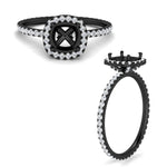 Load image into Gallery viewer, semi-mount-halo-eternity-diamond-engagement-ring-in-black-Gold-FD9372SMRANGLE3-NL-BG