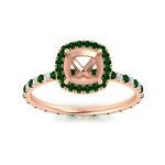 Load image into Gallery viewer, semi-mount-halo-eternity-emerald-engagement-ring-in-rose-gold-FD9372SMRGEMGRANGLE5-NL-RG.jpg?v=1763118337