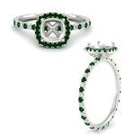 Load image into Gallery viewer, semi-mount-halo-eternity-emerald-engagement-ring-in-white-gold-FD9372SMRGEMGRANGLE3-NL-WG.jpg?v=1763118336