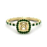 Load image into Gallery viewer, semi-mount-halo-eternity-emerald-engagement-ring-in-yellow-gold-FD9372SMRGEMGR-NL-YG.jpg?v=1763118336
