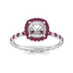 Load image into Gallery viewer, semi-mount-halo-eternity-pink-sapphire-engagement-ring-in-white-gold-FD9372SMRGSADRPIANGLE5-NL-WG.jpg?v=1763118336