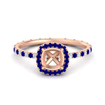 Load image into Gallery viewer, semi-mount-halo-eternity-sapphire-engagement-ring-in-rose-gold-FD9372SMRGSABL-NL-RG.jpg?v=1763118336