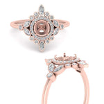 Load image into Gallery viewer, semi-mount-halo-floral-diamond-engagement-ring-in-rose-gold-FD9822SMRANGLE3-NL-RG?v=1755852249