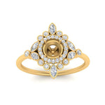 Load image into Gallery viewer, semi-mount-halo-floral-diamond-engagement-ring-in-yellow-gold-FD9822SMRANGLE5-NL-YG?v=1755852250
