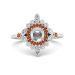 Load image into Gallery viewer, semi-mount-halo-floral-orange-sapphire-engagement-ring-in-white-gold-FD9822SMRGSAOR-NL-WG?v=1755852253