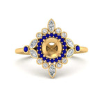 Load image into Gallery viewer, semi-mount-halo-floral-sapphire-engagement-ring-in-yellow-gold-FD9822SMRGSABL-NL-YG?v=1755852251