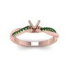 Load image into Gallery viewer, semi-mount-infinity-twist-diamond-engagement-ring-with-emerald-in-14K-rose-gold-FD8253SMRGEMGR-NL-RG.jpg