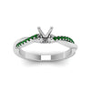 Load image into Gallery viewer, semi-mount-infinity-twist-diamond-engagement-ring-with-emerald-in-14K-white-gold-FD8253SMRGEMGR-NL-WG.jpg