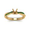 Load image into Gallery viewer, semi-mount-infinity-twist-diamond-engagement-ring-with-emerald-in-14K-yellow-gold-FD8253SMRGEMGR-NL-YG.jpg