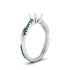Load image into Gallery viewer, semi-mount-infinity-twist-diamond-engagement-ring-with-emerald-in-14K-white-gold-FD8253SMRGEMGR-NL-WG.jpg