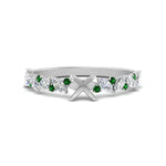 Load image into Gallery viewer, semi-mount-marquise-and-round-emerald-classic-vintage-engagement-ring-in-FD11063SMRGEMGRANGLE3-NL-WG