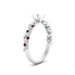 Load image into Gallery viewer, semi-mount-marquise-and-round-ruby-classic-vintage-engagement-ring-in-FD11063SMRGRUDRANGLE3-NL-WG