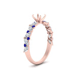 Load image into Gallery viewer, semi-mount-marquise-and-round-sapphire-classic-vintage-engagement-ring-in-FD11063SMRGSABLANGLE3-NL-RG