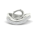 Load image into Gallery viewer, semi-mount-pave-band-with-wave-solitaire-ring-in-white-gold-fdens11566sm-nl-wg-w1.jpg