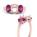Load image into Gallery viewer, semi-mount-pink-sapphire-3-stone-basket-engagement-ring-in-rose-gold-FD10416SMRGSADPRIANGLE3-NL-RG
