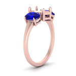 Load image into Gallery viewer, semi-mount-sapphire-3-stone-basket-engagement-ring-in-rose-gold-FD10416SMRGSABLANGLE2-NL-RG
