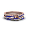 Load image into Gallery viewer, semi-mount-simple-diamond-twisted-vine-bridal-ring-sets-with-blue-sapphire-in-14K-rose-gold-FD8233SMGSABL-NL-RG