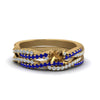 Load image into Gallery viewer, semi-mount-simple-diamond-twisted-vine-bridal-ring-sets-with-blue-sapphire-in-14K-yellow-gold-FD8233SMGSABL-NL-YG