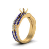 Load image into Gallery viewer, semi-mount-simple-diamond-twisted-vine-bridal-ring-sets-with-blue-sapphire-in-14K-yellow-gold-FD8233SMGSABL-NL-YG