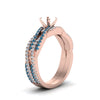 Load image into Gallery viewer, semi-mount-simple-diamond-twisted-vine-bridal-ring-sets-with-ice-blue-topaz-in-14K-rose-gold-FD8233SMGICBLTO-NL-RG