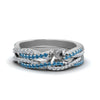 Load image into Gallery viewer, semi-mount-simple-diamond-twisted-vine-bridal-ring-sets-with-ice-blue-topaz-in-14K-white-gold-FD8233SMGICBLTO-NL-WG